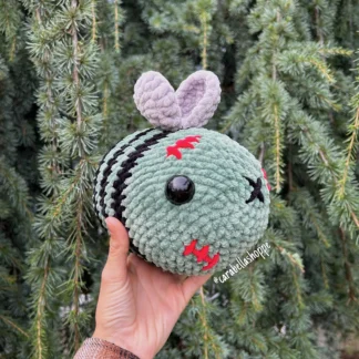 Crochet Zombee Halloween Zombie Bee Plushie